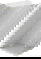 Mexen Lunar L atveriama dušo kabina kairinė 100 x 80 cm, skaidri, auksinė šlifuota - 834L-100-080-55-00-L