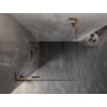 Mexen Lunar L dušo kabina su atveriamomis kairiosiomis durimis 70 x 70 cm, skaidri, rausvo aukso - 834L-070-070-60-00-L