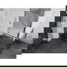 Mexen Apia stumdomas dušo kabina 130 x 80 cm, baltos juostos, chromas - 840-130-080-01-20