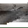 Mexen Lunar L kairiosios pusės įleidžiama dušo kabina 70 x 70 cm, permatoma, juoda - 834L-070-070-70-00-L