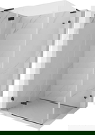 Mexen Lunar L kairyių durų dušo kabina 85 x 70 cm, skaidri, juoda - 834L-085-070-70-00-L