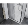 Mexen Apia stumiama dušo kabina 130 x 80 cm, permatomas, chromas + Flat dušo padėklas - 840-130-080-01-00-4010