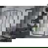 Mexen Apia stumdoma dušo kabina 130 x 90 cm, skaidri, chromuota + Flat padėklas - 840-130-090-01-00-4010