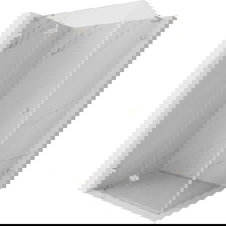 Mexen Lunar L pakabinės dušo kabina su kairės pusės durimis 80 x 70 cm, permatoma, matinio nikelio - 834L-080-070-97-00-L