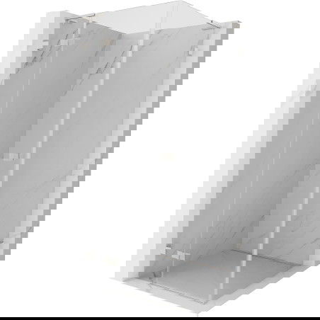 Mexen Lunar L dušo kabina atveriama kairė 90 x 90 cm, skaidrus, šlifuotas nikelis - 834L-090-090-97-00-L