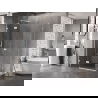 Mexen Lunar kairaitinė dušo kabina, kairioji 95 x 90 cm, permatoma, balta - 834-095-090-20-00-L