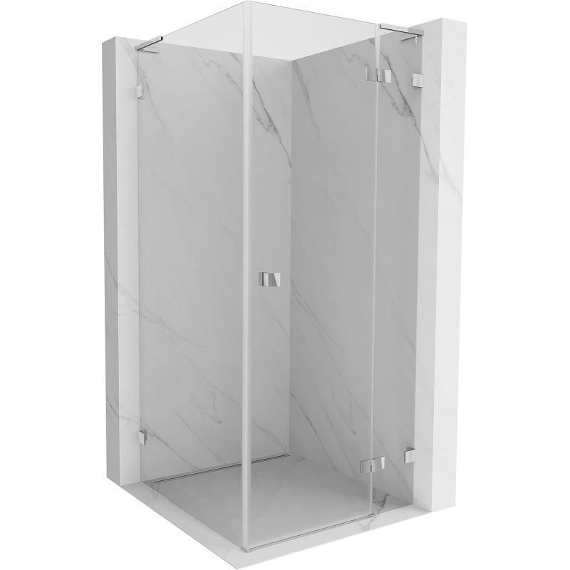 Mexen Lunar L dešinysis dušo kabinas durys 80 x 80 cm, skaidrus, chromas - 834L-080-080-01-00-P