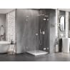 Mexen Lunar L 90 x 90 cm dešinė pusės atverčiama dušo kabina, skaidri, balta - 834L-090-090-20-00-P