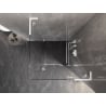 Mexen Lunar L 90 x 90 cm dešinė pusės atverčiama dušo kabina, skaidri, balta - 834L-090-090-20-00-P