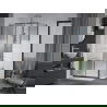 Mexen Apia stumdoma dušo kabina 130 x 80 cm, Dirželiai, Chromo + dušo padėklas Flat - 840-130-080-01-20-4010