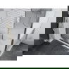 Mexen Apia stumdomas dušo kabinas 140 x 90 cm, baltos juostos, chromas + Flat padėklas - 840-140-090-01-20-4010