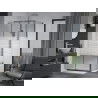 Mexen Apia stumdoma dušo kabina 140 x 90 cm, Dirželiai, Chromo + dušo padėklas Flat - 840-140-090-01-20-4010