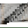 Mexen Roma pakreipiama dušo kabina 80 x 80 cm, Skaidrus, Chromo + dušo padėklas Flat, Juoda - 854-080-080-01-00-4070