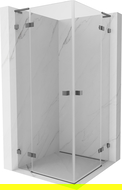 Mexen Lunar L Duo atveriamasis dušo kabina 80 x 80 cm, permatomas, pistoletas metalas - 834L-080L-080P-95-00