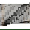 Mexen Roma pakreipiama dušo kabina 120 x 80 cm, Skaidrus, Juoda + dušo padėklas Flat, Juoda - 854-120-080-70-00-4070B