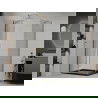 Mexen Roma pakreipiama dušo kabina 90 x 100 cm, Skaidrus, Auksinė + dušo padėklas Flat, Juoda - 854-090-100-50-00-4070G