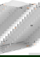 Mexen Lunar L dušų kabina, atveriama dešinė 100 x 90 cm, permatoma, rožinio aukso - 834L-100-090-60-00-P