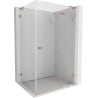 Mexen Lunar L dešinės pusės varstomas dušo kabinas 90 x 70 cm, permatomas, šlifuotas varis - 834L-090-070-65-00-P