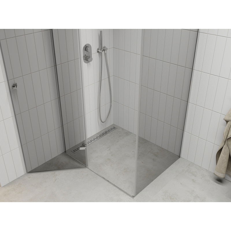 Mexen Roma dušo kabina, stumdomosios durys 70 x 100 cm, skaidrus, chromas - 854-070-100-01-00