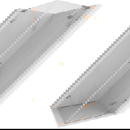 Mexen Lunar L dušo kabina dešinė 100 x 100 cm, skaidri, šlifuota varis - 834L-100-100-65-00-P