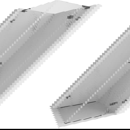 Mexen Lunar L dešimtieji kambario vyriai 100 x 100 cm, permatomas, šlifuotas pistoleto pilkas - 834L-100-100-66-00-P