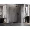 Mexen Lunar L dešinė atverčiamoji dušo kabina 100 x 70 cm, skaidrus, ginklinis metalo spalva - 834L-100-070-95-00-P