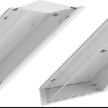 Mexen Lunar L dešinysis atverčiamas dušo kabinos rinkinys 100 x 90 cm, skaidrus, ginklų metalo - 834L-100-090-95-00-P
