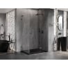 Mexen Lunar L dešinysis atverčiamas dušo kabinos rinkinys 100 x 90 cm, skaidrus, ginklų metalo - 834L-100-090-95-00-P
