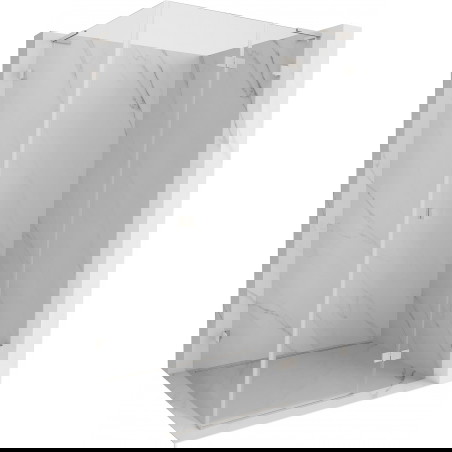 Mexen Lunar L dešinysis atidaromas dušo kabinas 95 x 80 cm, skaidrus, šlifuotas nikelis - 834L-095-080-97-00-P