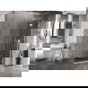 Mexen Lunar dešimties dešinysis dušo kabina 90 x 80 cm, permatoma, balta - 834-090-080-20-00-P