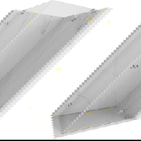 Mexen Lunar dešinysis varstomas dušo kabinas 100 x 80 cm, permatomas, auksinis - 834-100-080-50-00-P