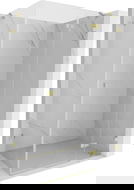 Mexen Lunar dušinio kabina, atveriama dešinė, 85 x 80 cm, permatoma, šlifuotas auksas - 834-085-080-55-00-P