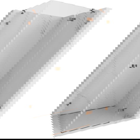 Mexen Lunar dešinysis varstomas dušo kabinos durys 100 x 90 cm, skaidrus, rožinis auksas - 834-100-090-60-00-P