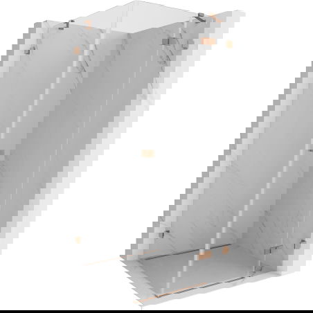 Mexen Lunar dešinioji dušo kabina 80 x 80 cm, skaidri, šlifuota varis - 834-080-080-65-00-P