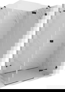 Mexen Lunar dešinė pusė 100 x 80 cm dušo kabina, skaidri, juoda - 834-100-080-70-00-P