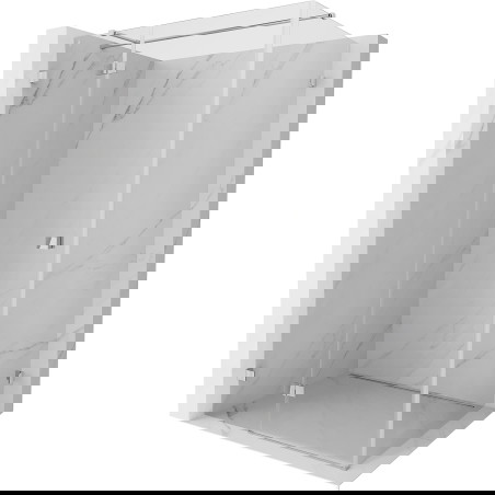 Mexen Lunar T atsilenkiančios kairiosios pusės dušo kabina 115 x 90 cm, skaidrus, chromas - 834T-115-090-01-00-L