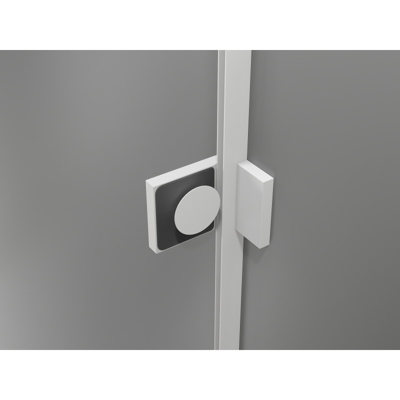 Mexen Lunar T Dvigara prausimosi kabina kairė 130 x 80 cm, permatoma, balta - 834T-130-080-20-00-L