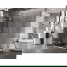 Mexen Lunar T kairi atveriama dušo kabina 135 x 80 cm, permatoma, balta - 834T-135-080-20-00-L