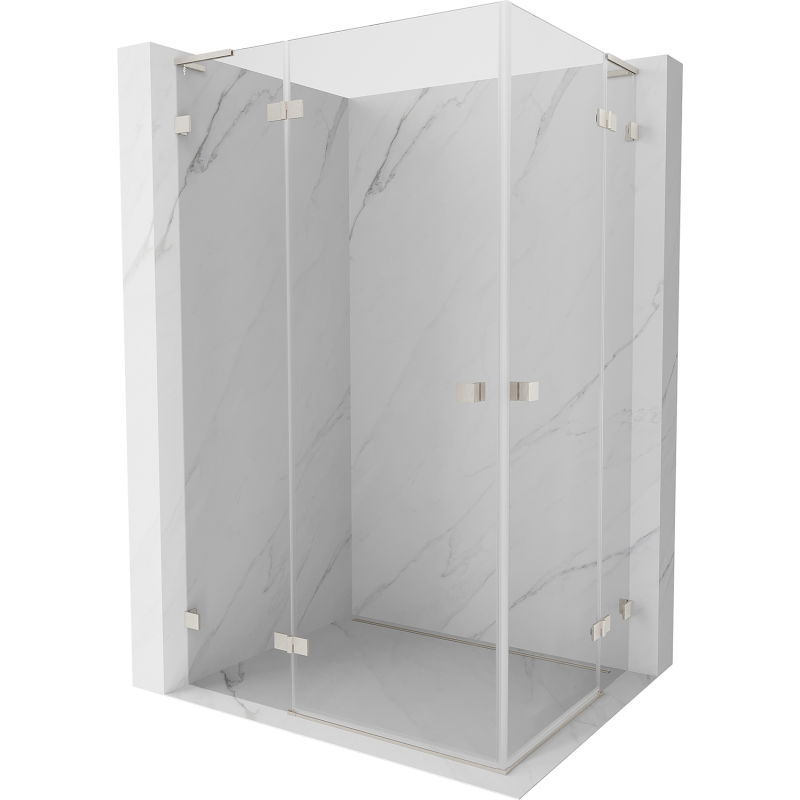 Mexen Lunar L Duo atveriamo tipo dušo kabina 115 x 95 cm, skaidrus, šlifuotas nikelis - 834L-115L-095P-97-00