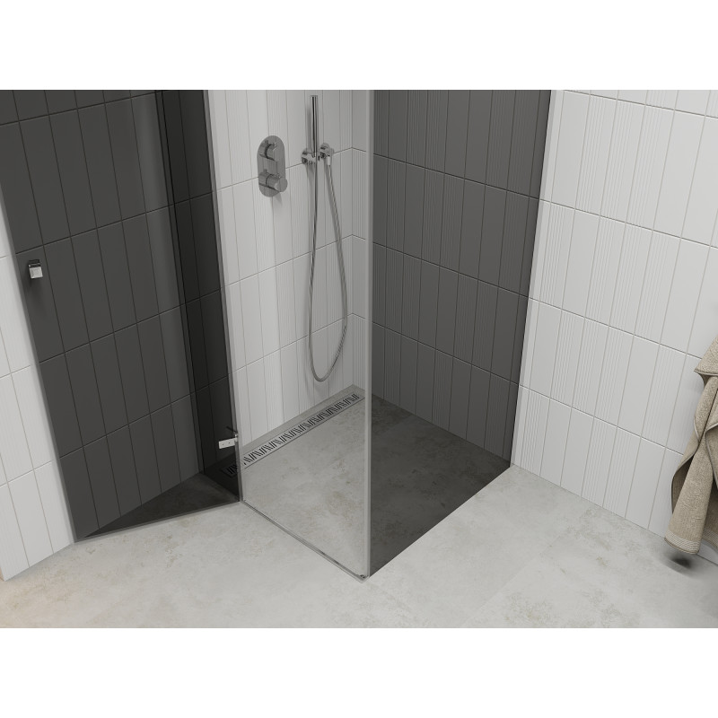 Mexen Roma atsidarančios dušo kabinos 70 x 70 cm, grafitas, chromas - 854-070-070-01-40
