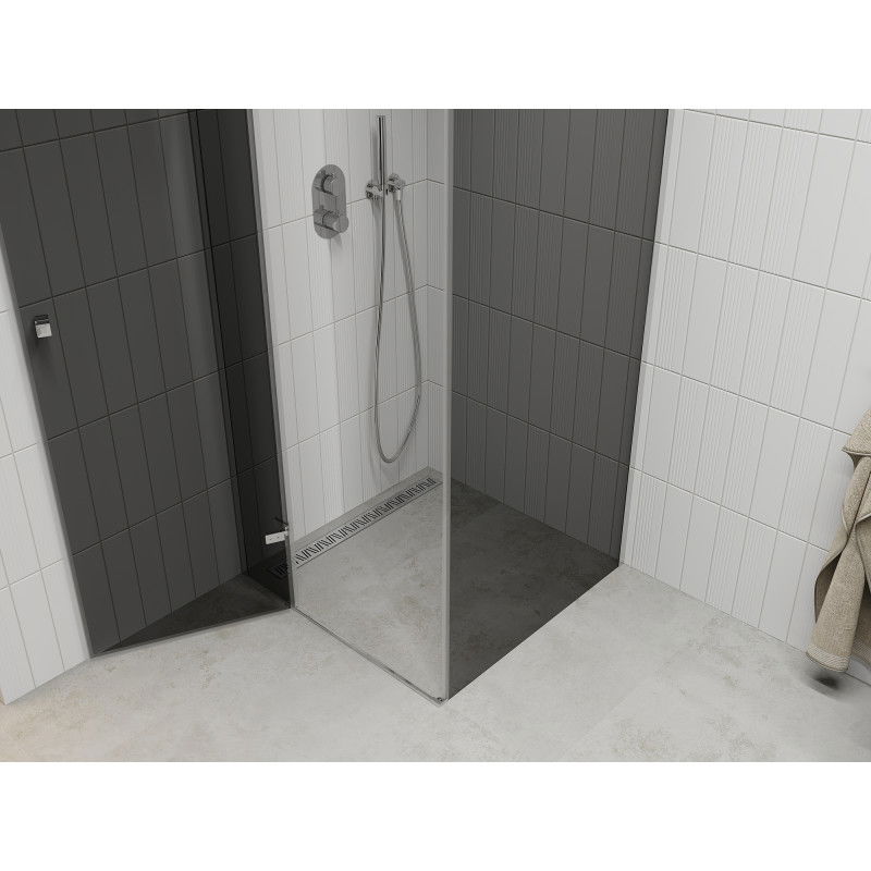Mexen Roma dušo kabina atveriama 100 x 100 cm, grafitas, chromas - 854-100-100-01-40