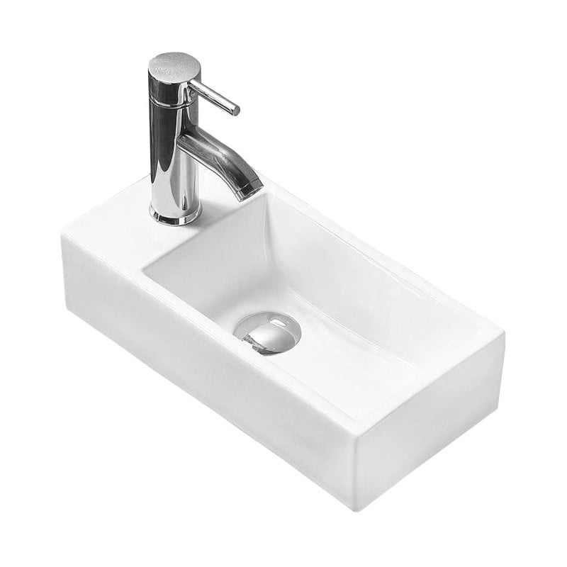 Mexen Inez dešinysis stalviršio praustuvas 41 x 21 cm, Balta - 21484000R