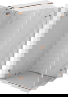 Mexen Lunar T dušo kabina vyrakinami durimis, kairinė 140 x 120 cm, skaidri, rožinis auksas - 834T-140-120-60-00-L