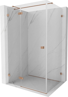 Mexen Lunar T kairioji varstoma dušo kabina, 140 x 90 cm, skaidri, šlifuotas varis - 834T-140-090-65-00-L