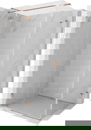 Mexen Lunar T kairios pusės atveriama dušo kabina 125 x 110 cm, skaidri, šlifuotas varis - 834T-125-110-65-00-L