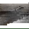 Mexen Lunar T dušo kabina varstoma kairė 135 x 70 cm, skaidri, juoda - 834T-135-070-70-00-L