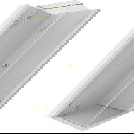 Mexen Lunar T dušo kabina, atveriama kairė 110 x 110 cm, skaidri, auksinė - 834T-110-110-50-00-L