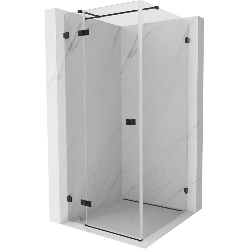 Mexen Lunar T dušo kabina atveriama kairė 120 x 120 cm, permatoma, juoda - 834T-120-120-70-00-L