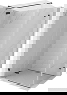 Mexen Lunar T kairiųjų durų dušo kabina 135 x 120 cm, permatoma, juoda - 834T-135-120-70-00-L