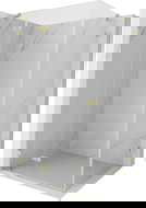 Mexen Lunar kairiųjų durų dušo kabina 85 x 70 cm, permatoma, auksinė matinė - 834-085-070-55-00-L